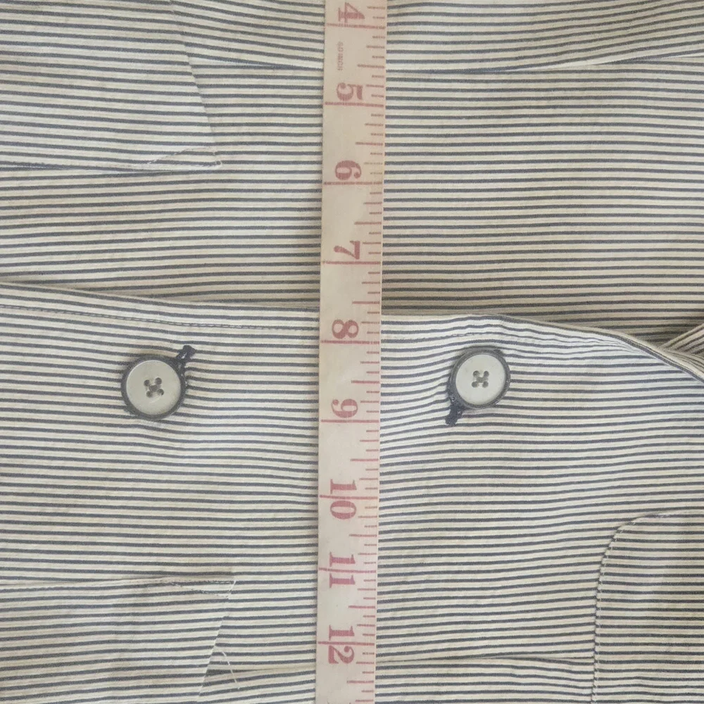 Striped Gray Blazer - Picture 8 of 10